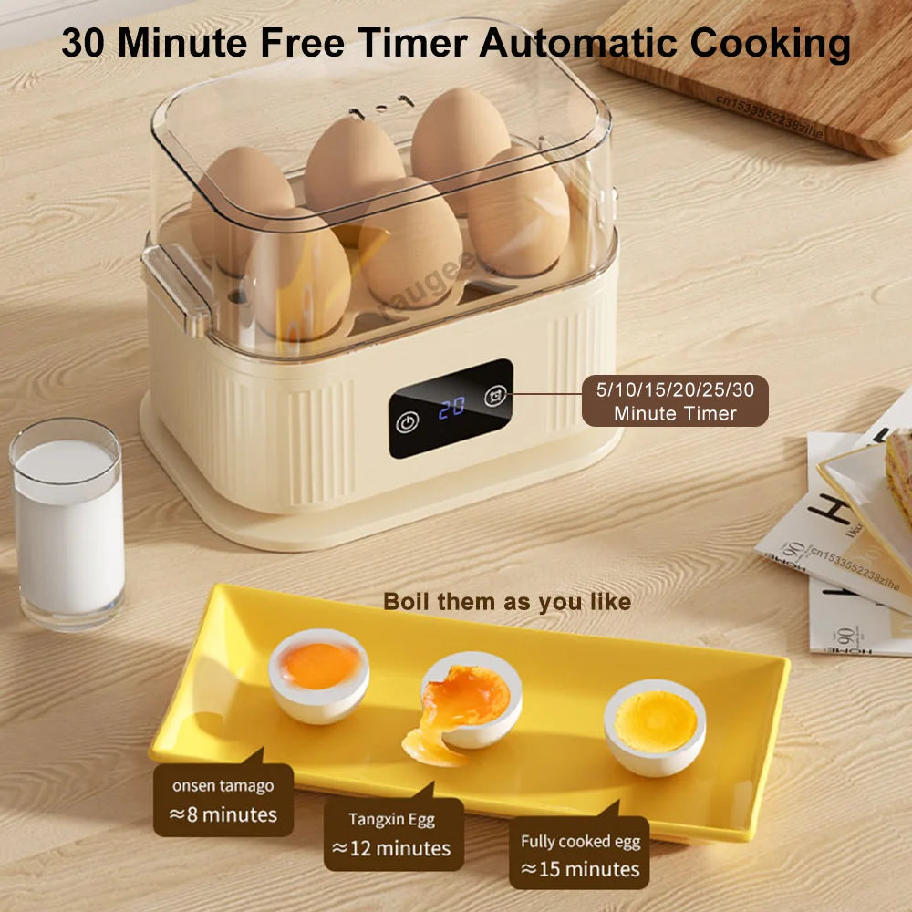 Electric Egg Cooker Automatic Egg Boiler Multi-Functional Steamed Egg Boiled Mini Egg Maker For Breakfast Kitchen Egg Cooker