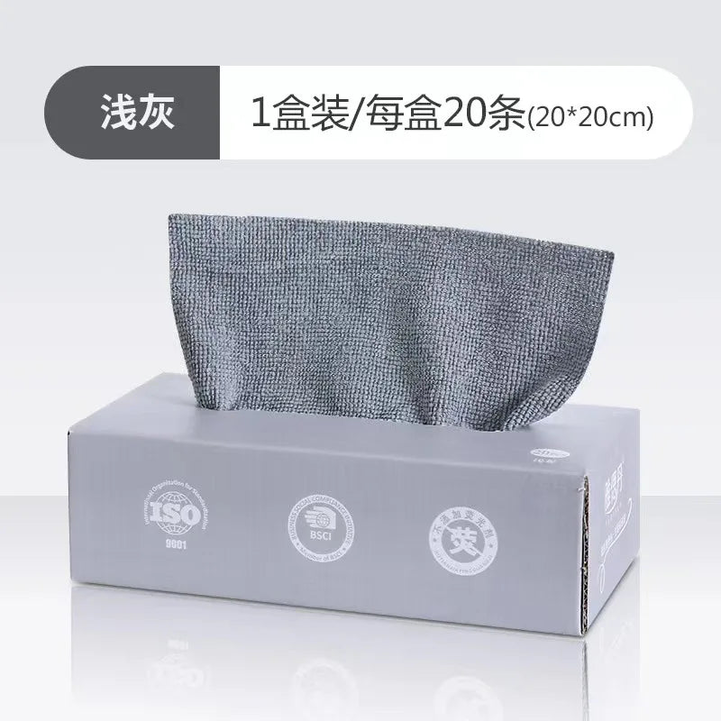 20pcs/box Absorbent Microfiber Kitchen Cleaning Towel Non-stick Dish Cloth Rags Napkins Tableware Home Cleaning Towels