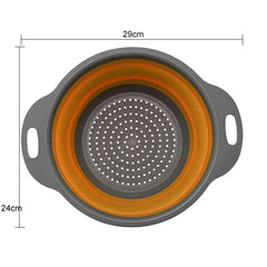 Drain Basket Silicone Vegetable Fruits Washing Drain Basket Folding Colander Strainer Collapsible Drainer Kitchen Tool Acetamide