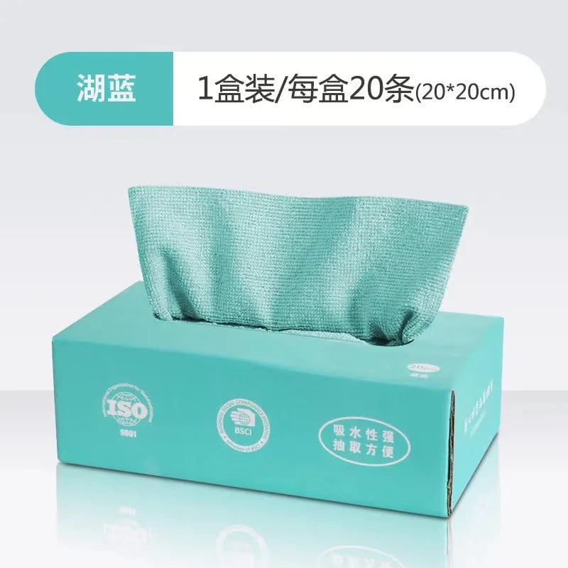 20pcs/box Absorbent Microfiber Kitchen Cleaning Towel Non-stick Dish Cloth Rags Napkins Tableware Home Cleaning Towels