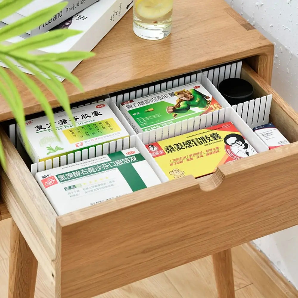 5Pcs Adjustable Drawer Divider DIY Household Combination Partition Board Space-saving Storage Organizer Cabinet Closet Separator