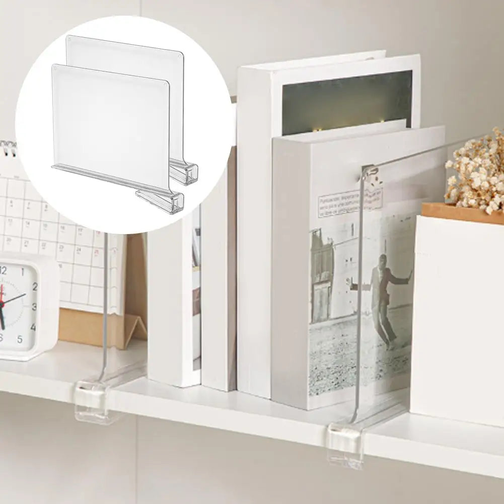 No Drill Shelf Divider Acrylic Clear Closet Organizer Plate Wardrobe Storage Partition Adjustable Drawer Dividers Home Organizer