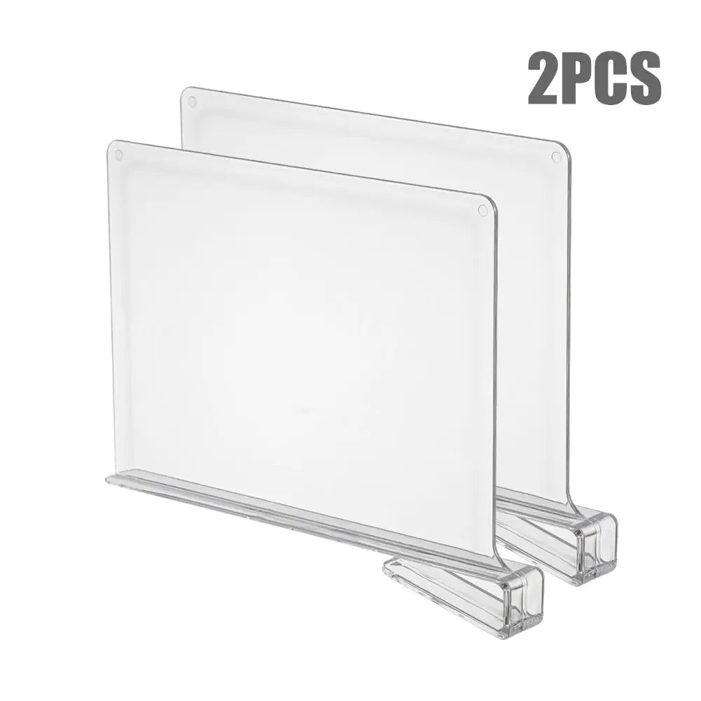 No Drill Shelf Divider Acrylic Clear Closet Organizer Plate Wardrobe Storage Partition Adjustable Drawer Dividers Home Organizer