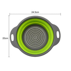 Drain Basket Silicone Vegetable Fruits Washing Drain Basket Folding Colander Strainer Collapsible Drainer Kitchen Tool Acetamide