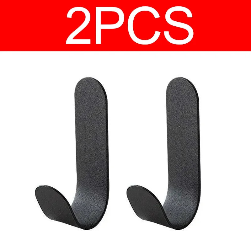 Self Adhesive Strong Wall Hooks Towel Hook Door Hanger Key Bag Coat Hook Holder Kitchen Bathroom Accessories Home Organizer