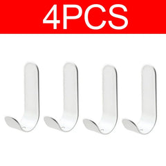 Self Adhesive Strong Wall Hooks Towel Hook Door Hanger Key Bag Coat Hook Holder Kitchen Bathroom Accessories Home Organizer