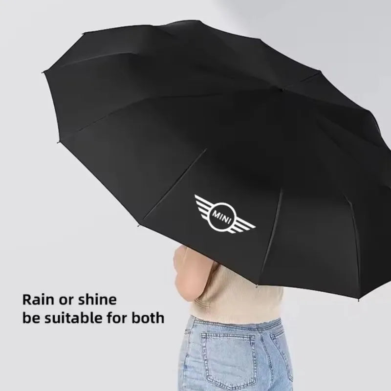 Car Automatic Folding Umbrella Portable Sunshade For MINI Cooper JCW WORKS R55 R56 F55 F56 R57 R58 R59 R60 R50 Accessories