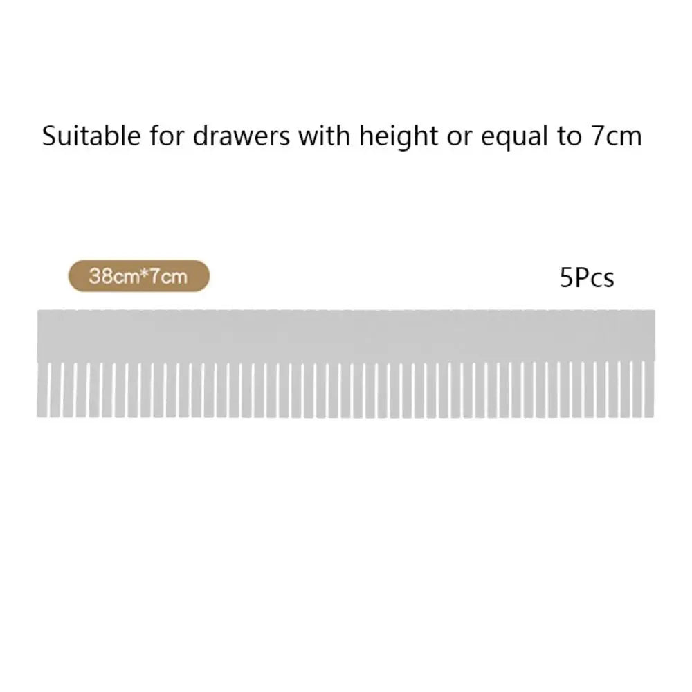 5Pcs Adjustable Drawer Divider DIY Household Combination Partition Board Space-saving Storage Organizer Cabinet Closet Separator
