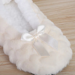 Home House Slipper Women Winter Warm Plush Thick Heart Love None Grip Soft Cute Funny Indoor Female Fluffy Floor Shoe Flat Fuzzy
