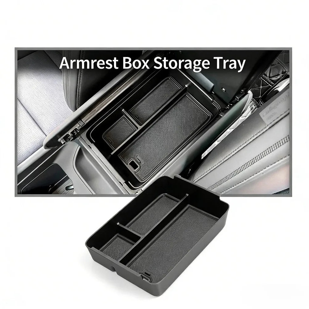 Car Wireless Charging Silicone Pad Armrest Storage Box For Hyundai For Santa For Fe Interior Storage Center Console Organizer