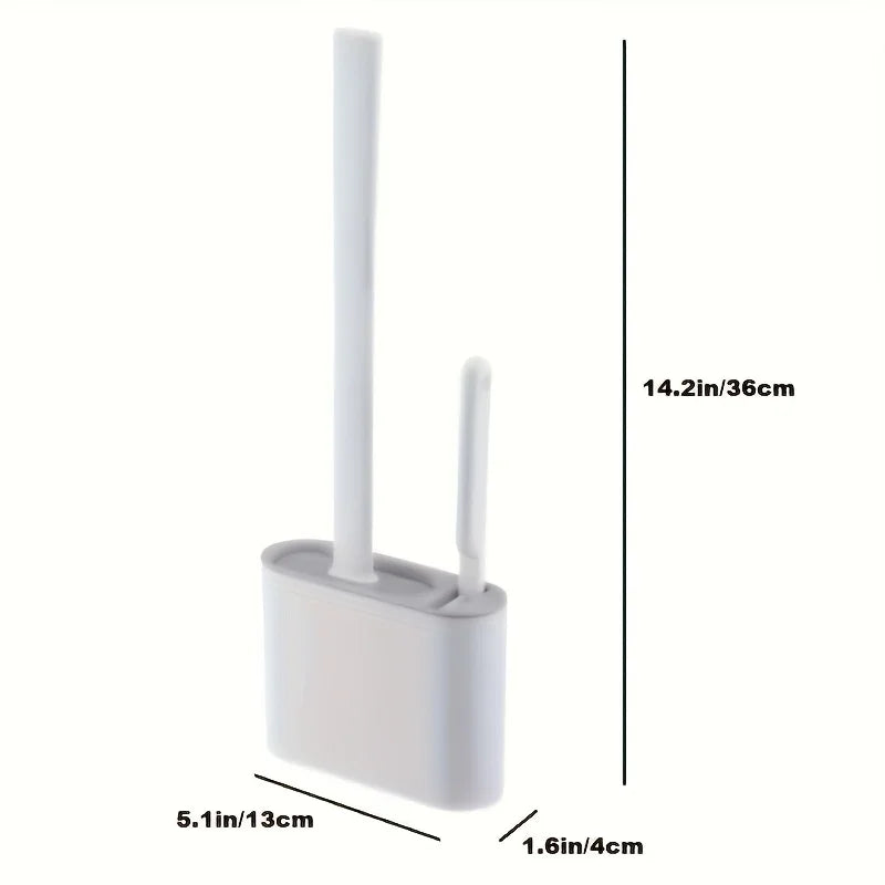 3-in-1 Silicone Toilet Brush With Wallmounted Storage Holder Flathead Design For Bathroom Kitchen Easyhang Organizer Bathroom Cl