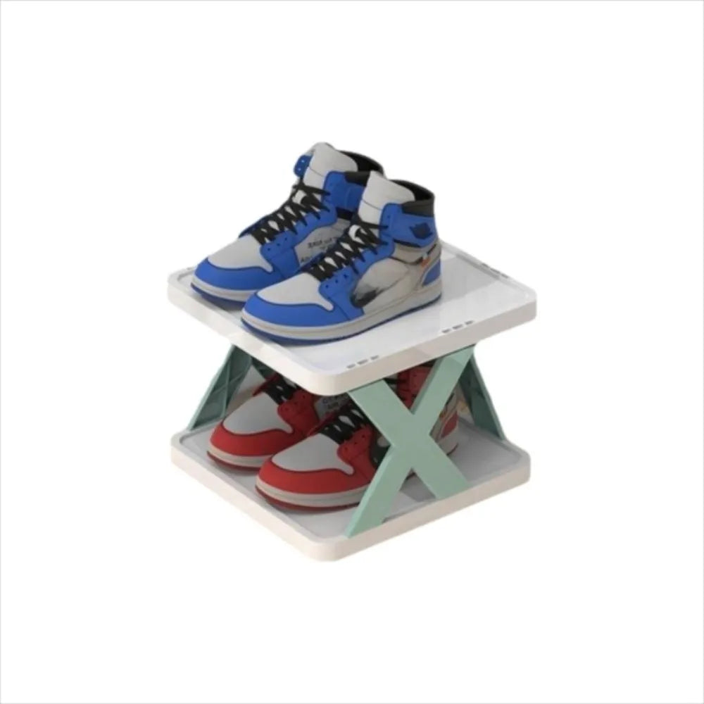 Detachable Folding Shoe Racks Plastic Space Saving Multi Layer Simple Shoes Shelf Dustproof Removable Color Shoe Cabinet