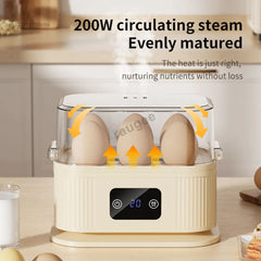 Electric Egg Cooker Automatic Egg Boiler Multi-Functional Steamed Egg Boiled Mini Egg Maker For Breakfast Kitchen Egg Cooker