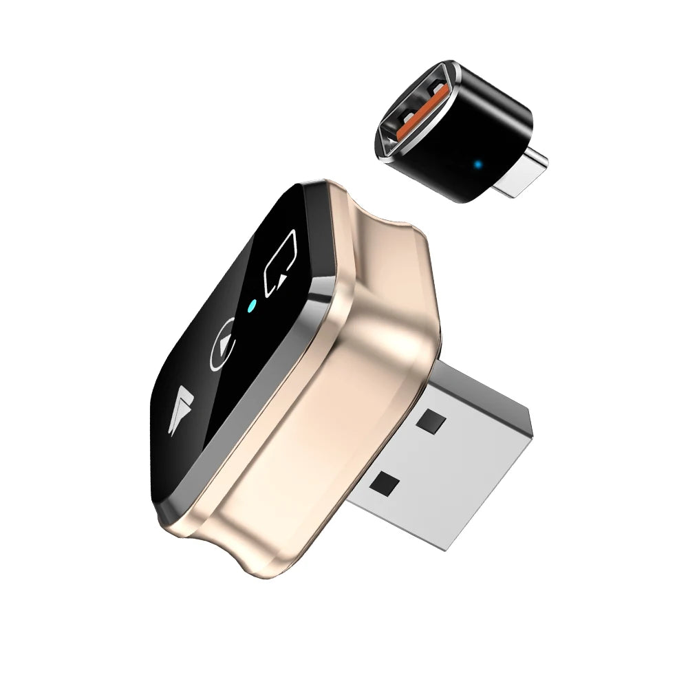 4in1 Smart Wireless CarPlay Adapter USB Auto Connect Plug & Play for iPhone, Android USB Change the car Support screen mirroring