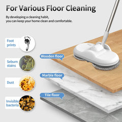 2025 Cordless Rechargeable Floor Cleaner - Electric Mop with Water Tank & Spray Function, Adjustable Rod for Deep Cleaning