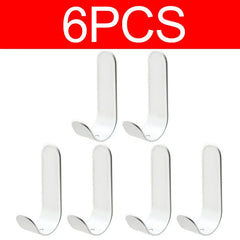 Self Adhesive Strong Wall Hooks Towel Hook Door Hanger Key Bag Coat Hook Holder Kitchen Bathroom Accessories Home Organizer