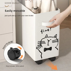 40cm Folding Laundry Basket Large Capacity Storage Box With Roller For Clothes Fitness Equipment Snack Toy Office Organizer Box