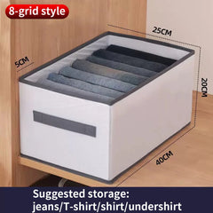 6-12 Grid Optional Foldable Drawer Storage Box for Clothes Pants Home Wardrobe Organizer