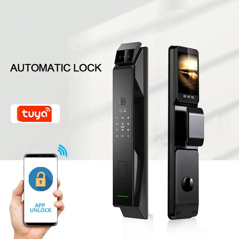 Face Smart Doorbell Lock Fingerprint Keyless Entry Door Lock Front Door Smart Lock with Code - Smart Lock with APP Control