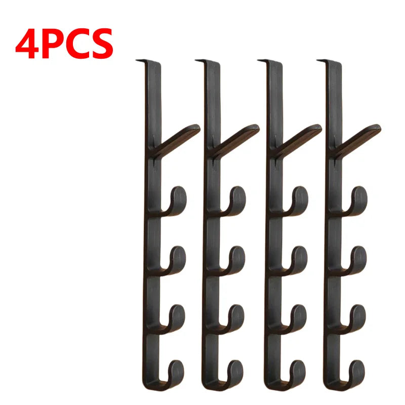Bedroom Door Hanger Clothes Plastic Portable Home Storage Organization Hooks Hanging Rack Over Door Purse Holder For Bags Rails