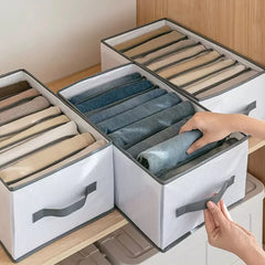 6-12 Grid Optional Foldable Drawer Storage Box for Clothes Pants Home Wardrobe Organizer