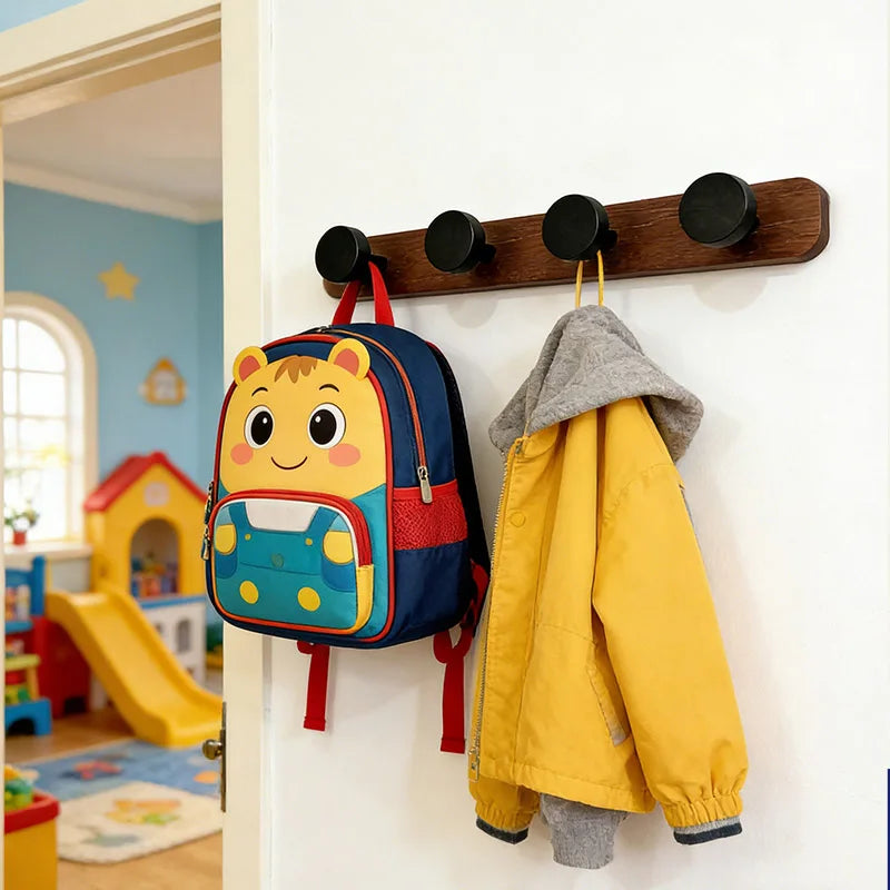 Walnut Color Hook Clothes Hat Wall Hanging Closet Door Entry l Coat Hook Retro Chinese Sle Batoom Organizer Tool