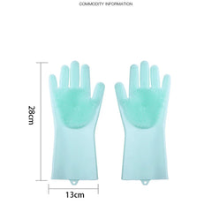 Pet Grooming Cleaning Gloves Dog Cat Bathing Shampoo Glove Scrubber Magic Dishwashing Cleanner Sponge Silicon Hair Removal Glove
