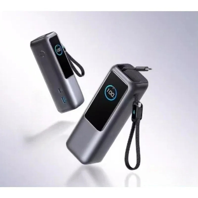 165W Dual C-Line Telescopic Fast Charging Portable Power Bank High-Power Mobile Charger with CompartmentGoods in stock