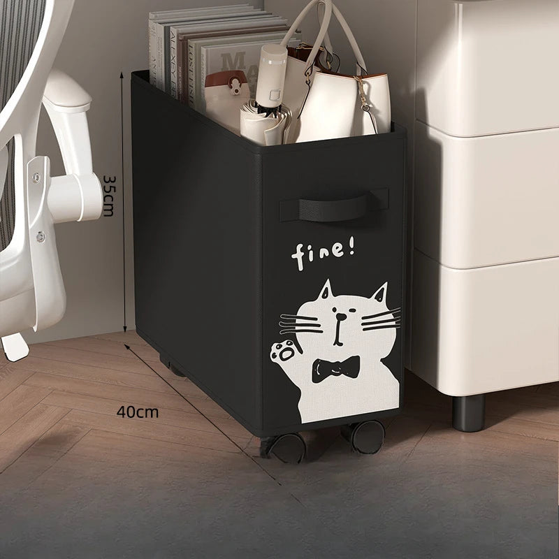 40cm Folding Laundry Basket Large Capacity Storage Box With Roller For Clothes Fitness Equipment Snack Toy Office Organizer Box