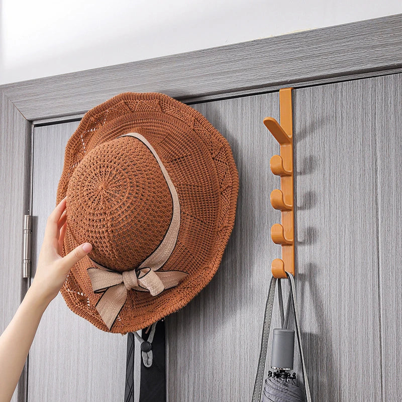 Bedroom Door Hanger Clothes Plastic Portable Home Storage Organization Hooks Hanging Rack Over Door Purse Holder For Bags Rails