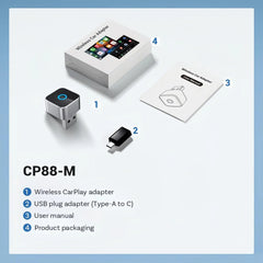 2 in 1 Wireless CarPlay Android Auto Adapter Smart USB Dongle Auto Connect Plug & Play for iPhone and Android Factory Wired Cars