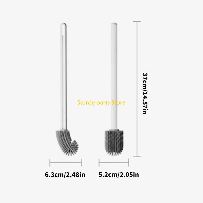97QC Flexible Bendable Silicone Toilet Brush Bathroom Toilet Cleaning Replacement Brush Toilet Bowl Cleaner Tool Enduring