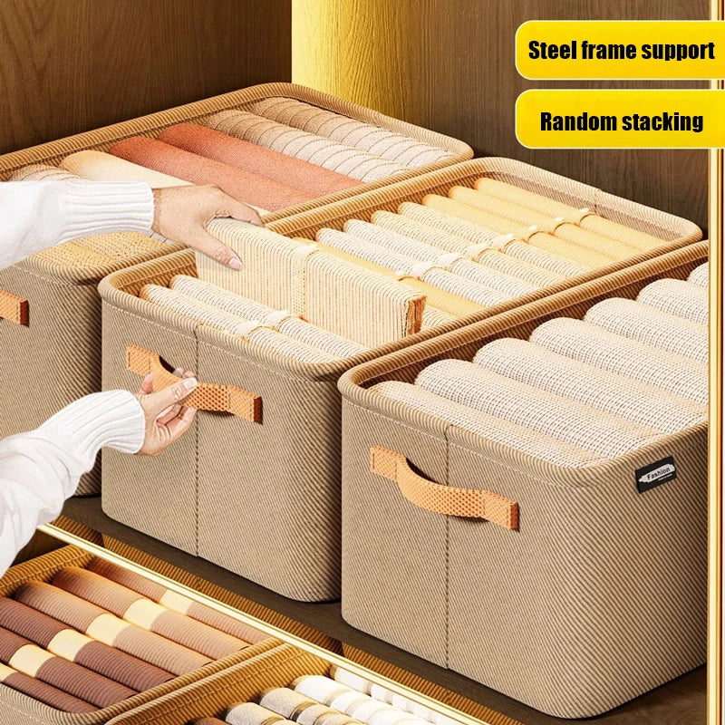 Thicken Wardrobe Clothes Organizer For Pants Sweater Jeans Storage Box Drawers Closet Clothing Divider Organizers