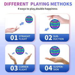 Flying ball, automatic spinning ball, LED dazzling lights, floating magic, fan, UFO flying machine, toy gift, game, sports ball