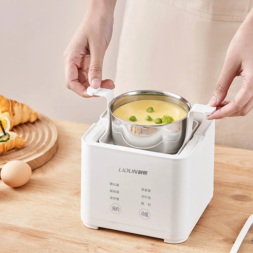 220V Smart Egg Cooker 300W Automatic Steamed Boil Breakfast Machine Electric Egg Boiler Egg Custard Steaming Cooker Machine
