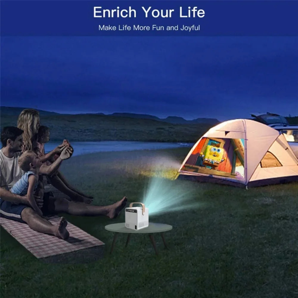 Portable Smart 4K Projector Mini Home Theater Android  Outdoor Wifi Bluetooth LED Video Game Phone Cinema Speaker