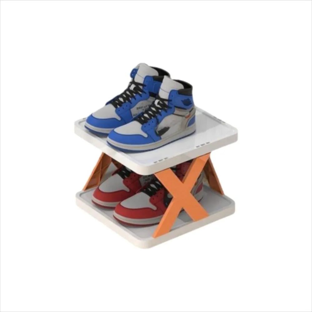 Detachable Folding Shoe Racks Plastic Space Saving Multi Layer Simple Shoes Shelf Dustproof Removable Color Shoe Cabinet