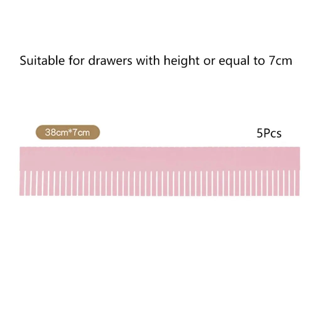 5Pcs Adjustable Drawer Divider DIY Household Combination Partition Board Space-saving Storage Organizer Cabinet Closet Separator