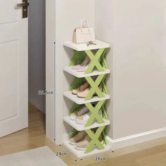 Multi functional plastic multi-layer small shoe cabinet for storing doorstep shoe racks in provincial space