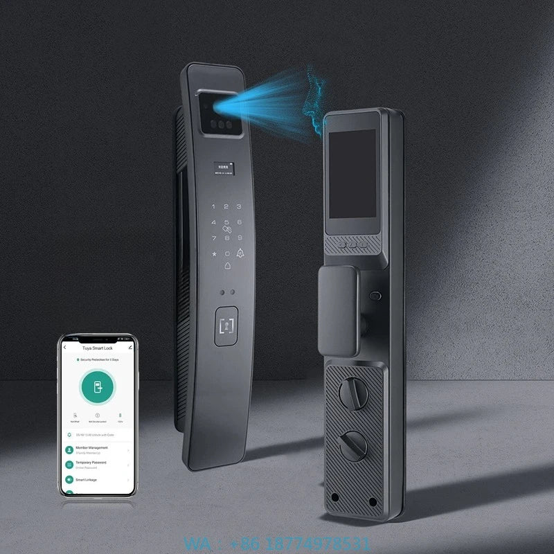 3D Face Recognition Digital Security Smart Door LockAutomatic App Remote Control Wifi Aluminum Key Security
