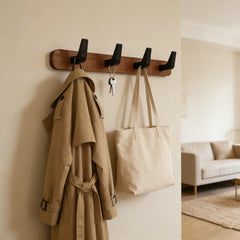 Walnut Color Hook Clothes Hat Wall Hanging Closet Door Entry l Coat Hook Retro Chinese Sle Batoom Organizer Tool