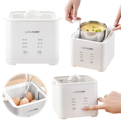 220V Smart Egg Cooker 300W Automatic Steamed Boil Breakfast Machine Electric Egg Boiler Egg Custard Steaming Cooker Machine