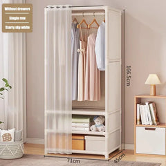 Home Furniture Simple Wardrobe Storage Closet Cabinet Large Capacity Durable Clothe Cabinetdustproof And Economical Wardrobe Bed