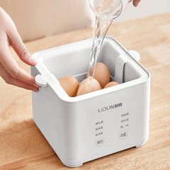 220V Smart Egg Cooker 300W Automatic Steamed Boil Breakfast Machine Electric Egg Boiler Egg Custard Steaming Cooker Machine