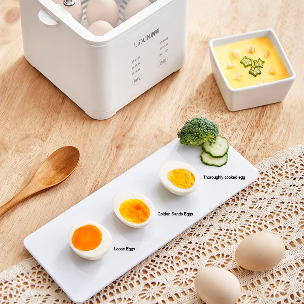 220V Smart Egg Cooker 300W Automatic Steamed Boil Breakfast Machine Electric Egg Boiler Egg Custard Steaming Cooker Machine