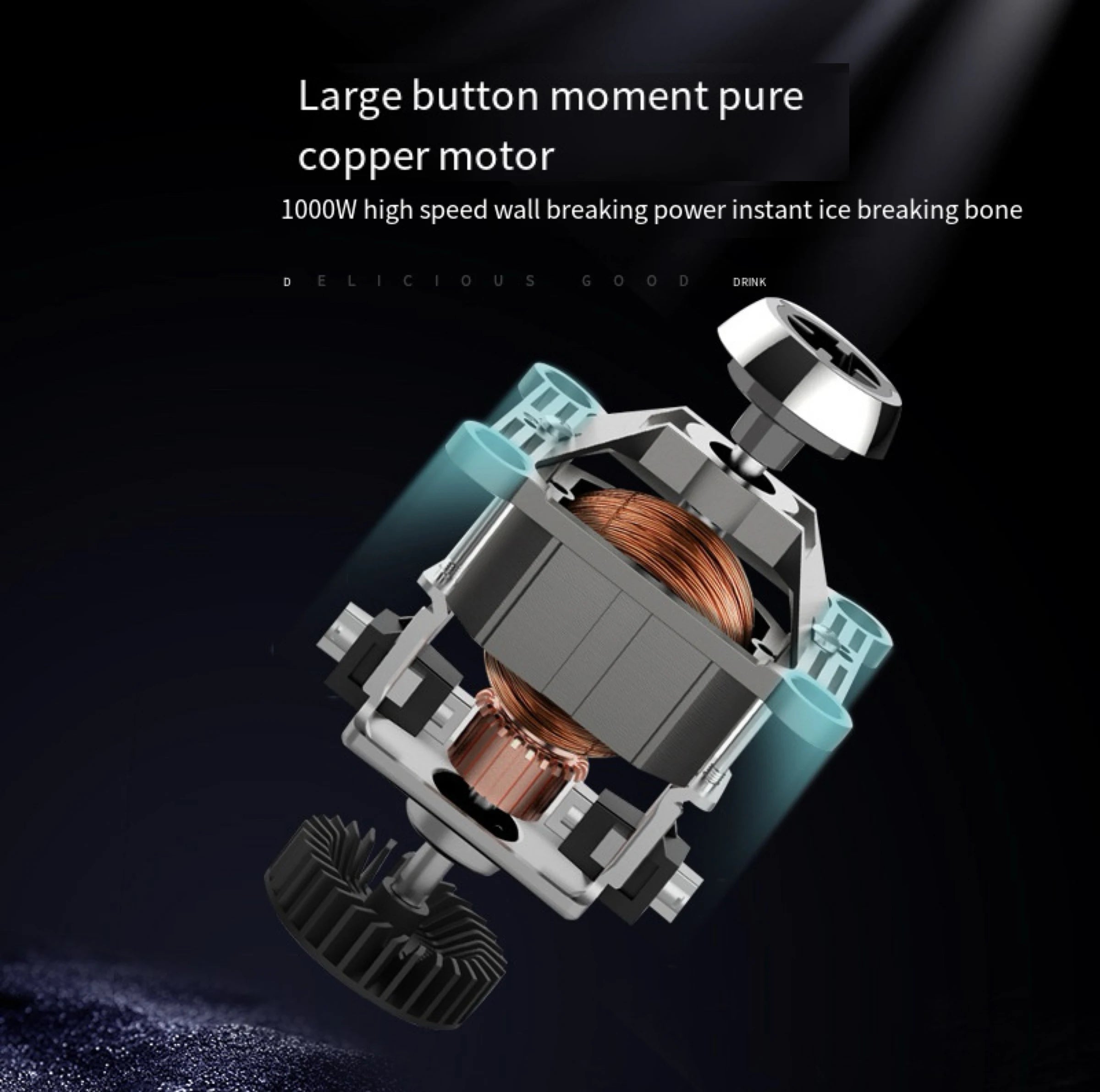 Smart Portable Blender with Touchpad Controls Multifunctional Electric Juicer and Mixer for Kitchen Use Glass Container