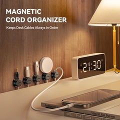 Joyroom 9 Pcs Cable Management Cord Organizer Magnetic Cable Clips Adhesive Wire Holder Keeper Under Desk Cord Hider JR-ZS468