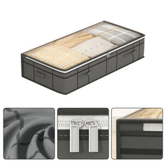 1/2PCS foldable non-woven bed bottom storage bag Large capacity clothing blanket storage bag Tidy bedroom closet dust space save
