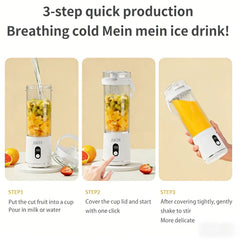 Portable Blender 600ML Electric USB Rechargeable Juicer for Smoothies Fruits Personal Mini Juicer for Travel Outdoor Fitness