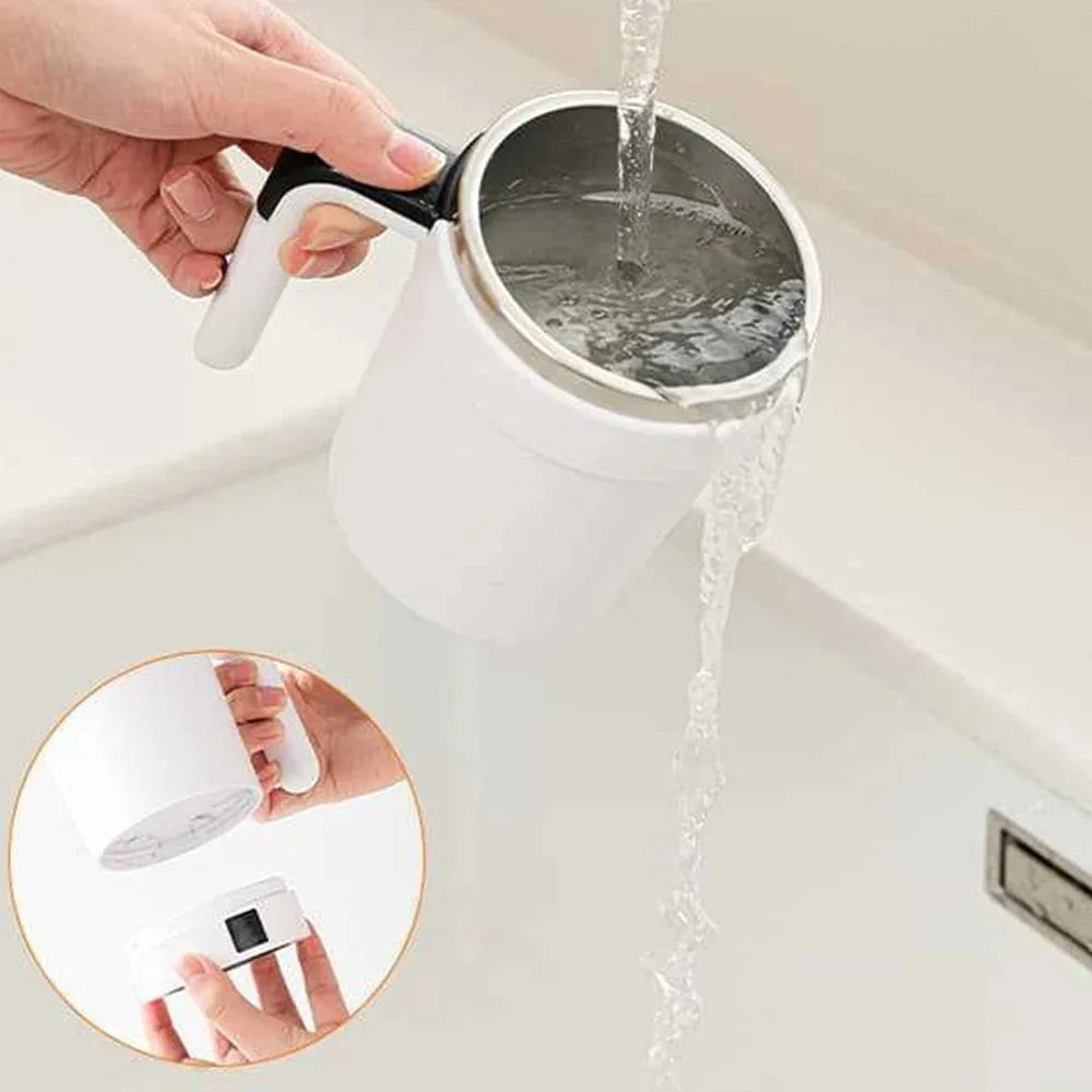 Automatic Stirring Cup Rechargeable Magnetic Mixer Electric Stirring Mugs Stainless Steel Coffee Mug Rotating Magnetic Tumbler